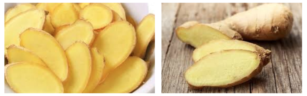 rebanada de jengibres para mareo 